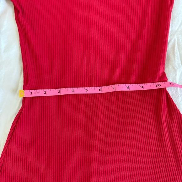 Reformation Ribbed Long Sleeve Red Dress size XS - Picture 8 of 9